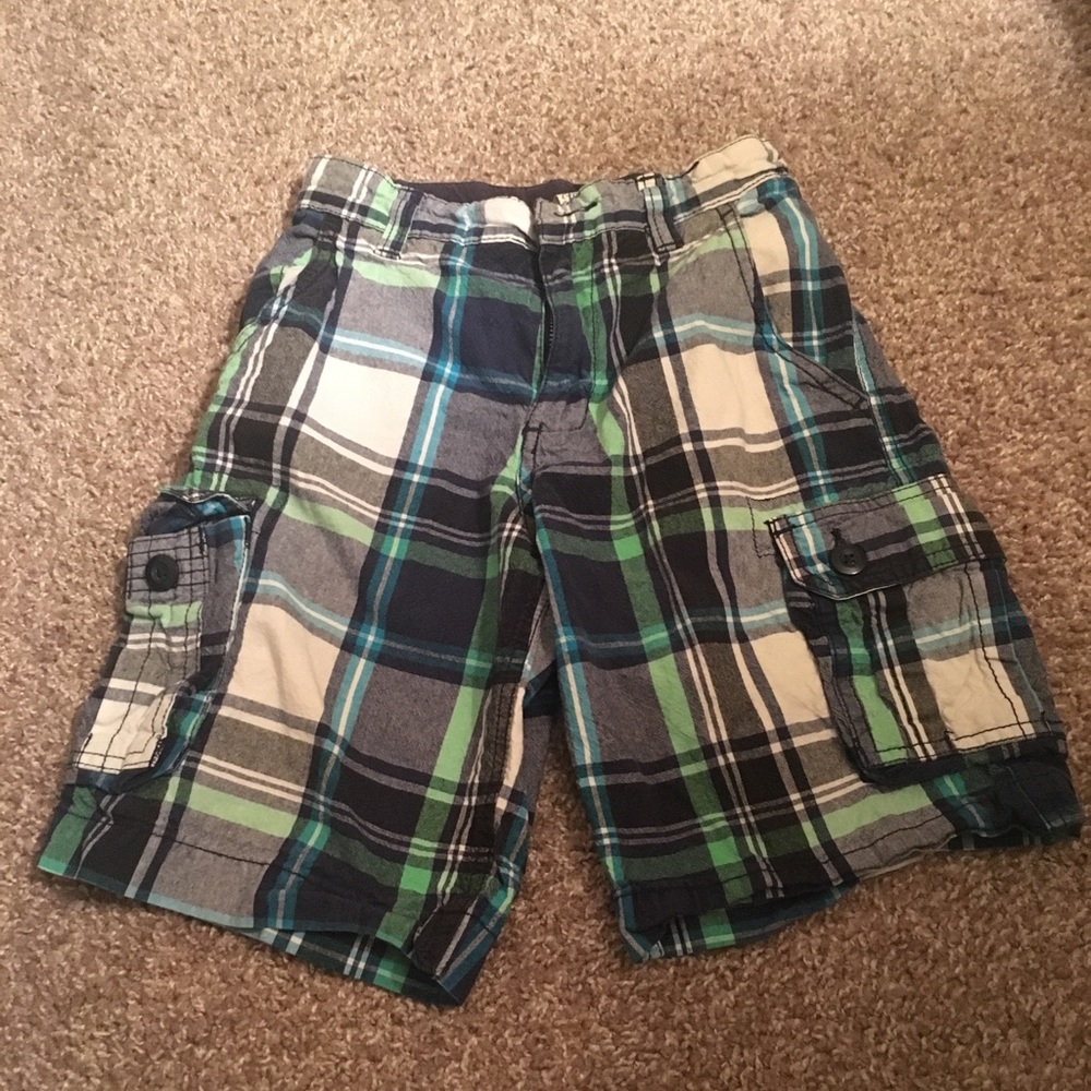 Faded Glory Plaid Cargo Shorts